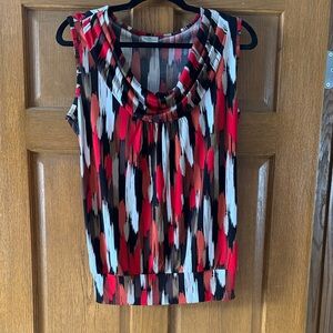 Worthington Red and Black Patterned Tank Top!